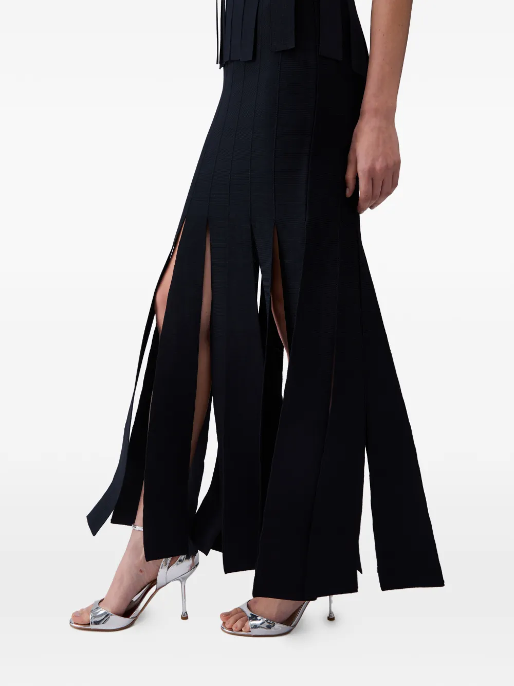 LIU JO High waist rok met franje Zwart