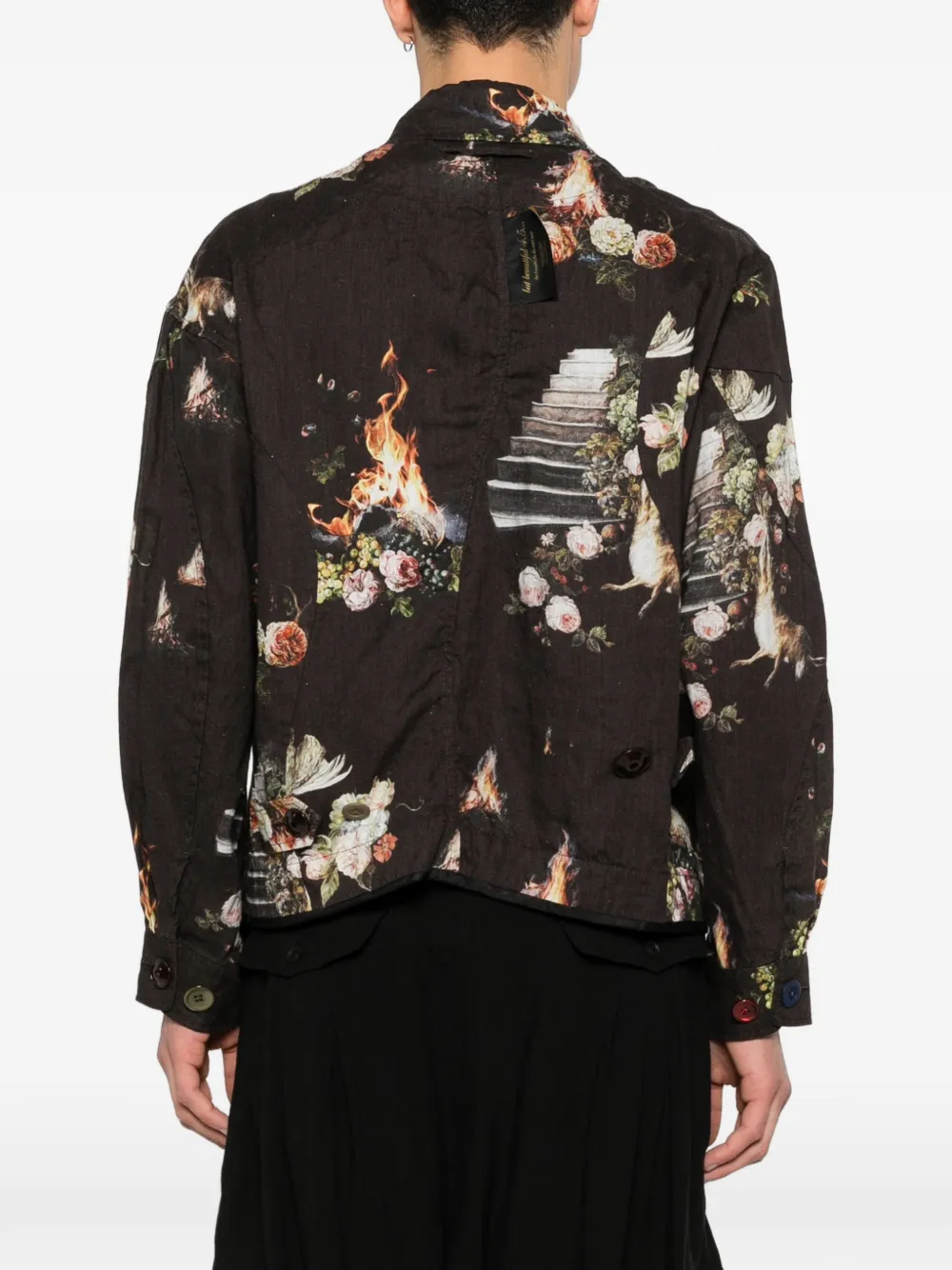 Undercover Bomberjack met bloemenprint Bruin