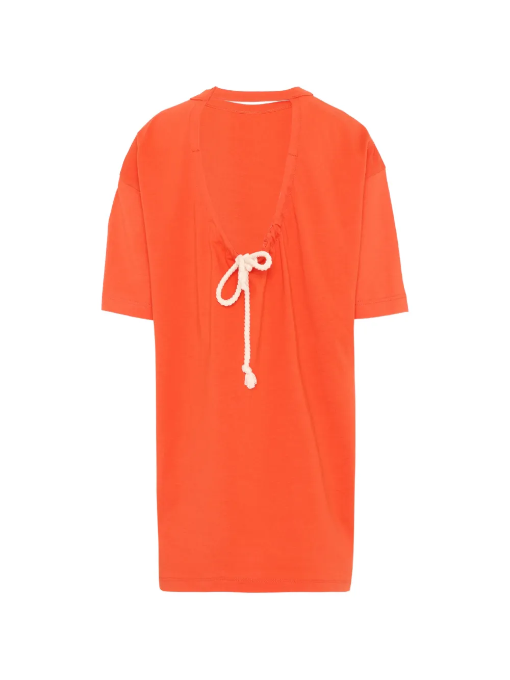 Drawstring Short-Sleeve Dress