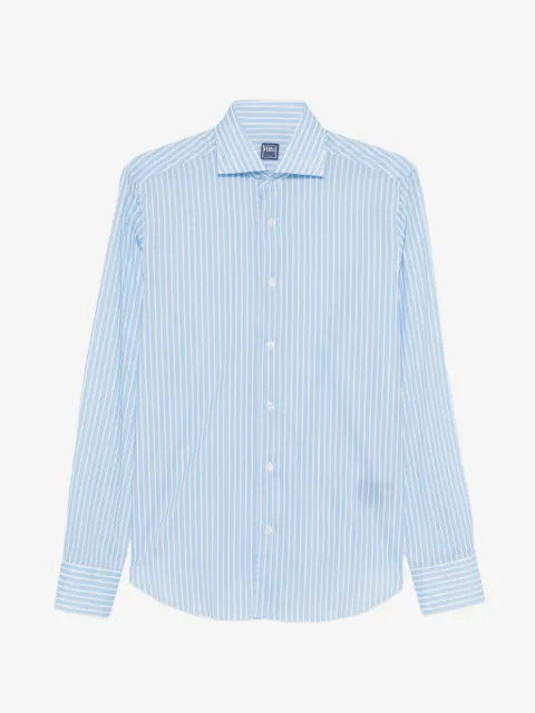Fedeli chemise rayée à logo brodé