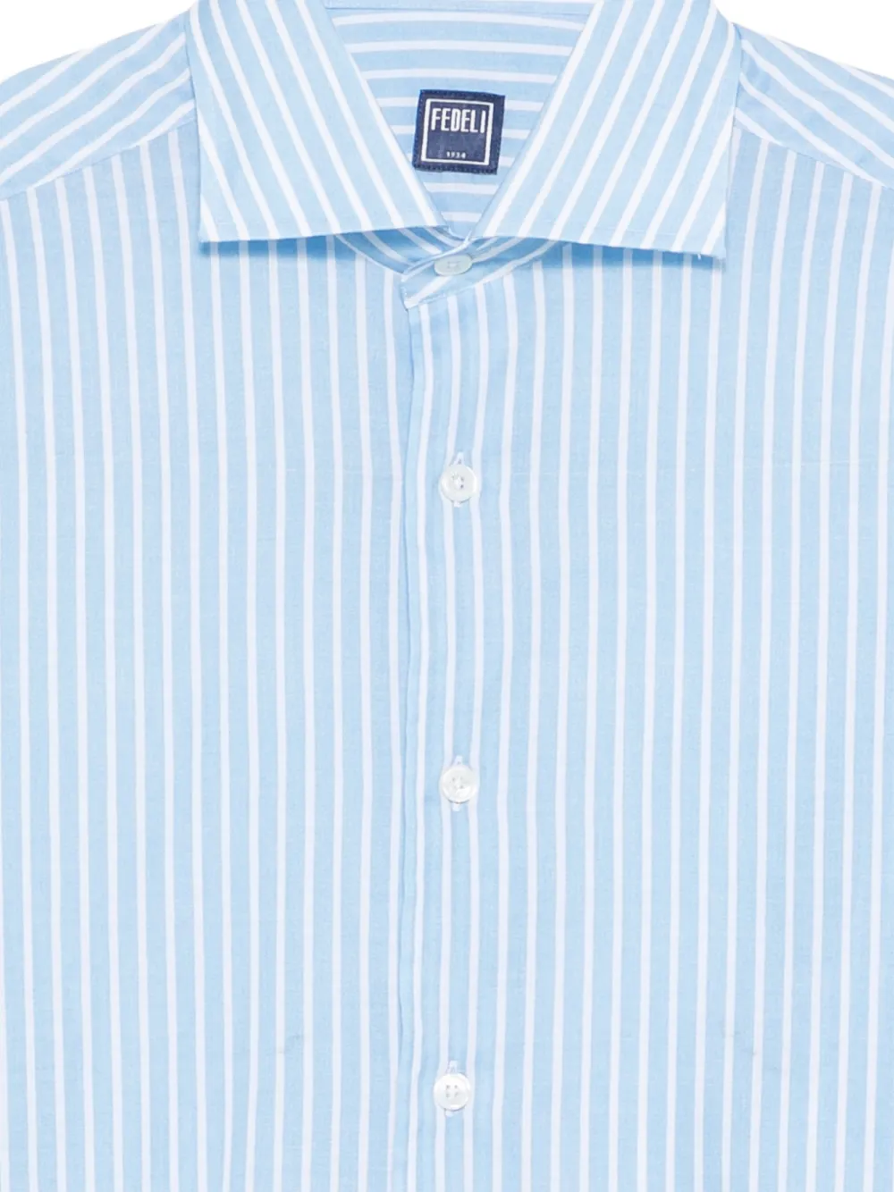  Fedeli Striped-pattern Shirt - Blue 