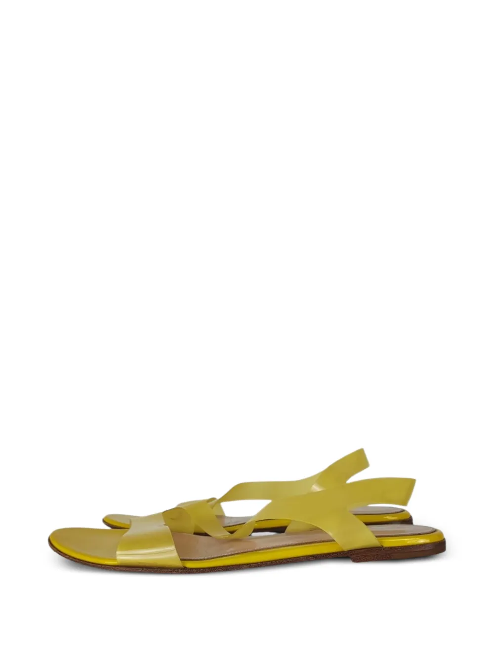 Gianvito Rossi Metropolis slingback leather sandals - Giallo