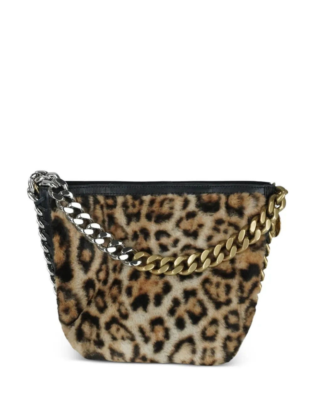 Stella McCartney Pre-Owned Frayme leopard-print bucket bag - Marrone