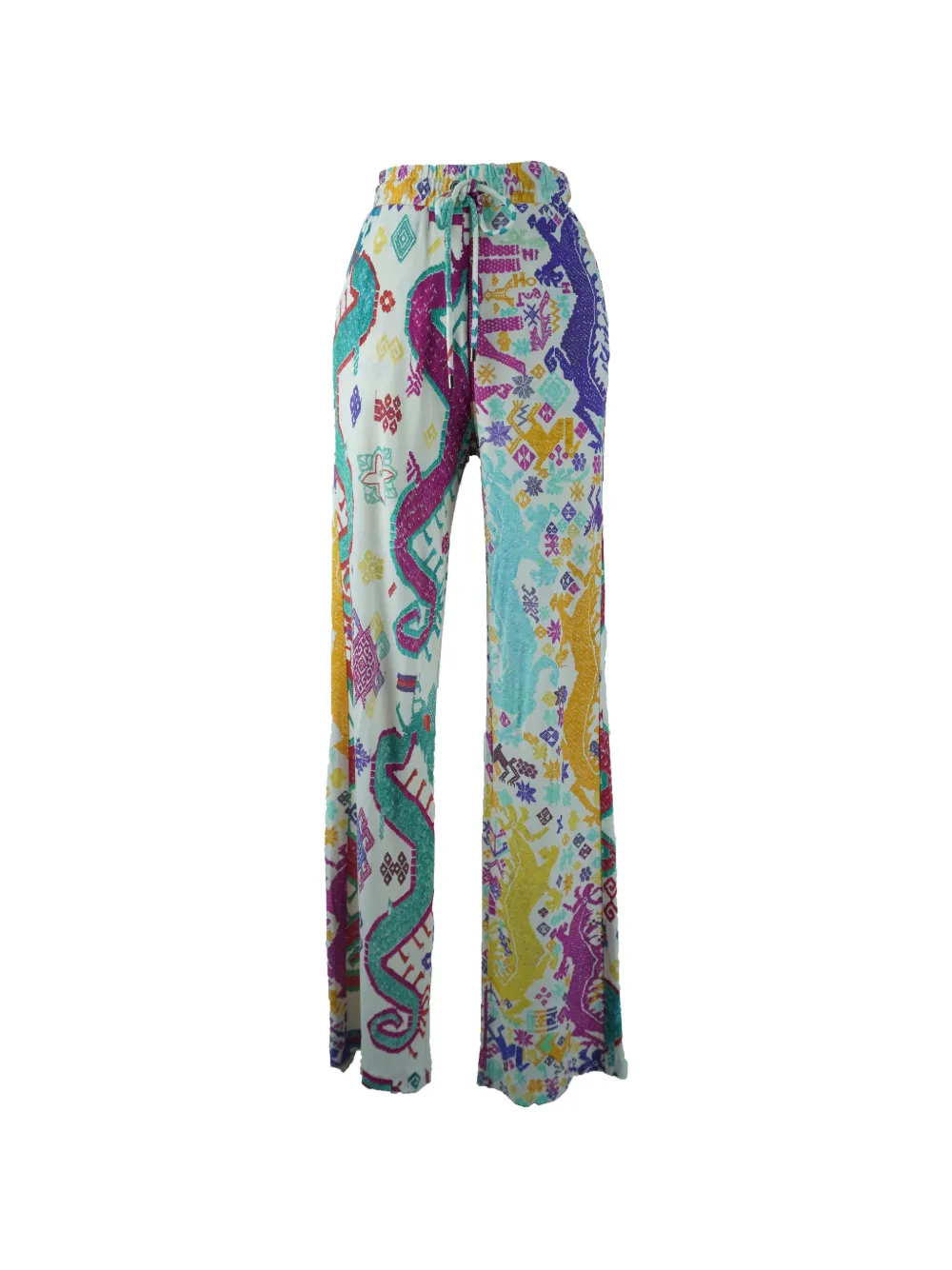 Etro Vintage geometric-print trousers - Bianco