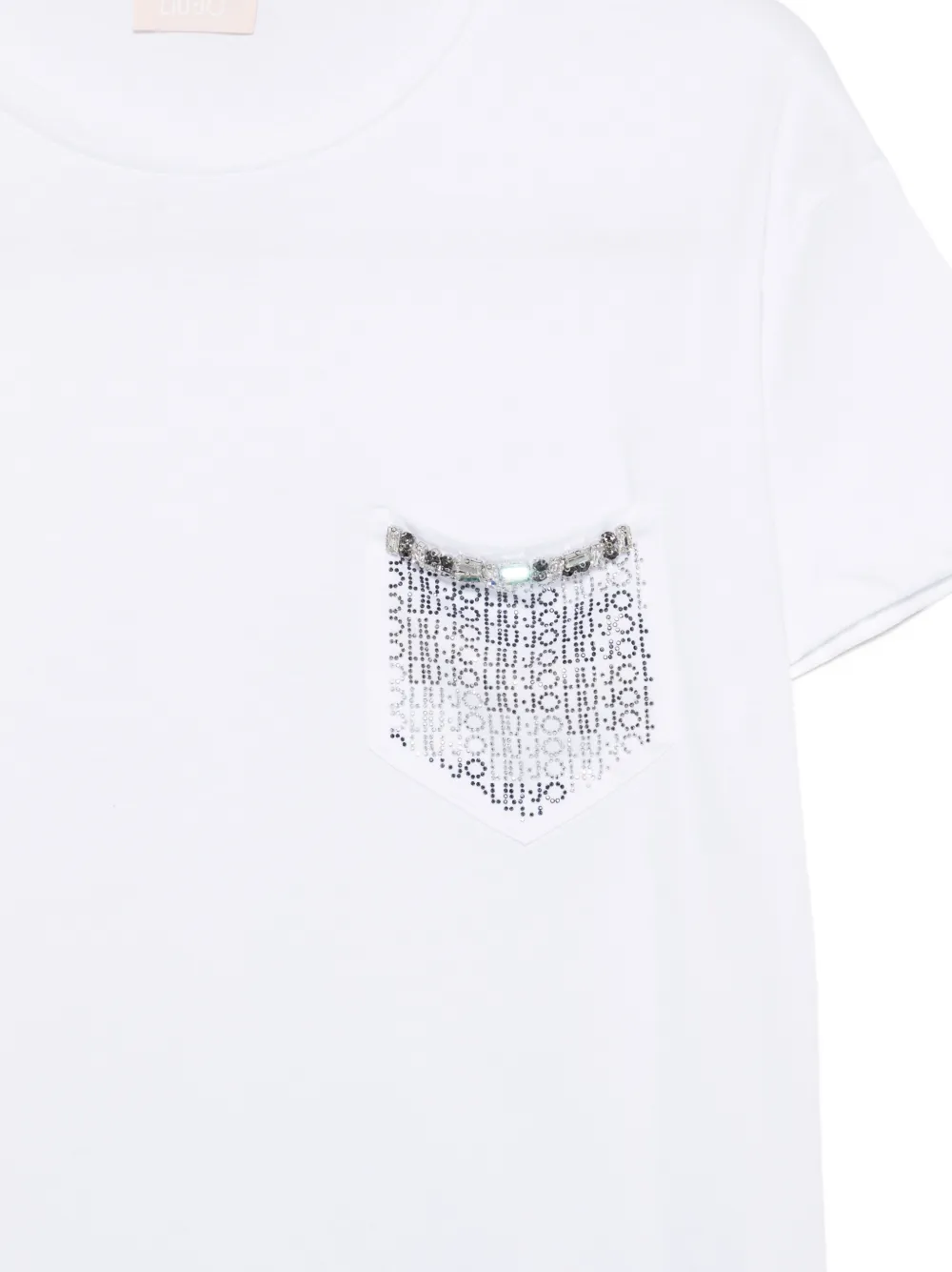  Liu Jo Pocket Embellished T-shirt - White 
