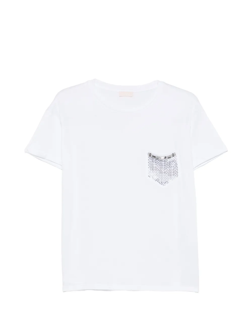LIU JO pocket embellished T-shirt - Bianco