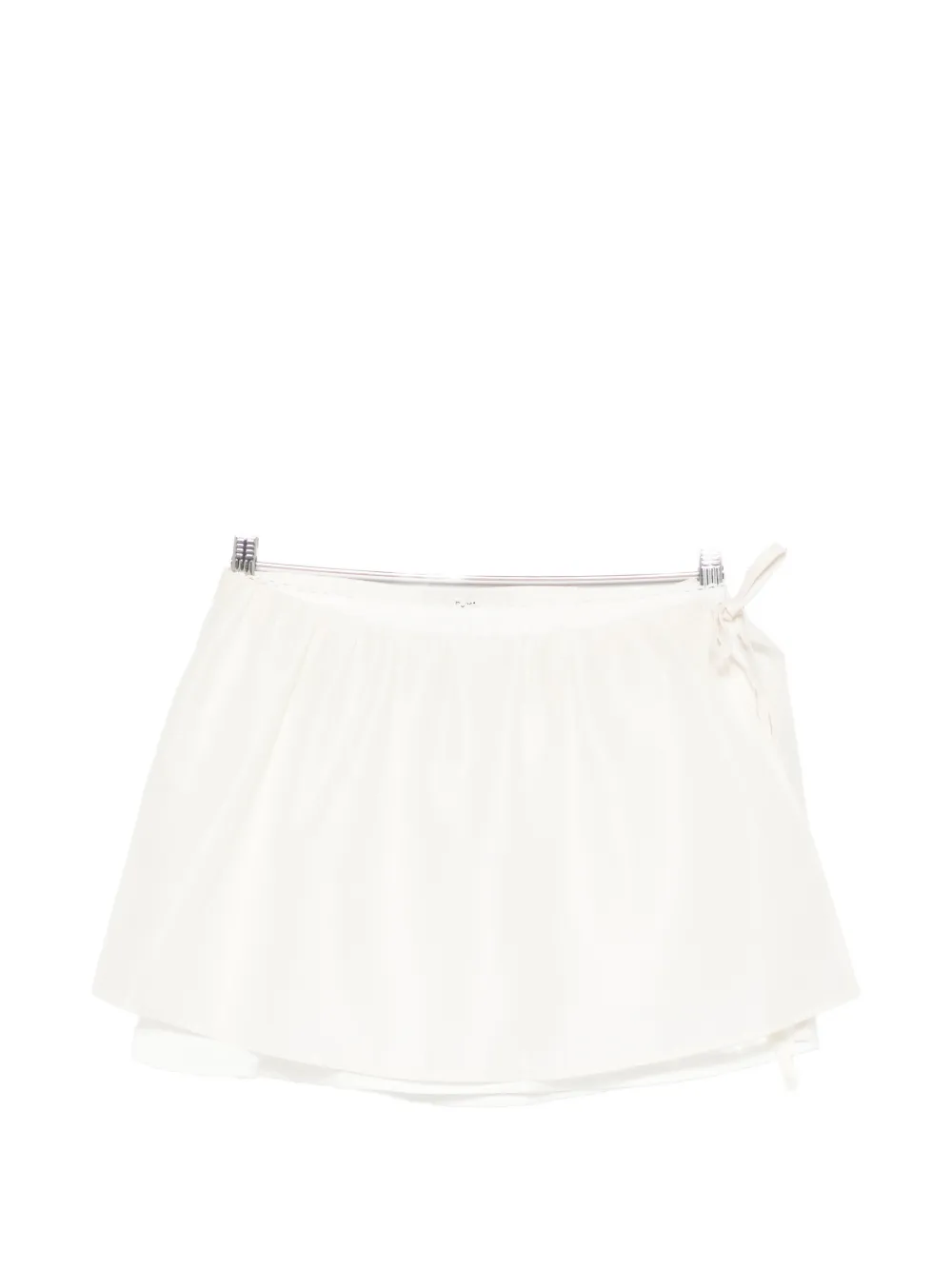 DUNST drawstring layered mini skirt - Toni neutri