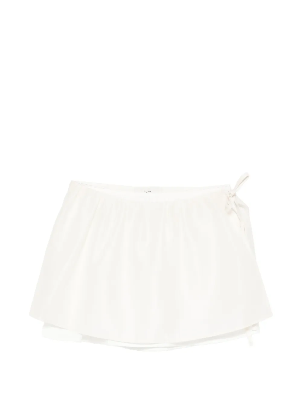 DUNST drawstring layered mini skirt - Toni neutri