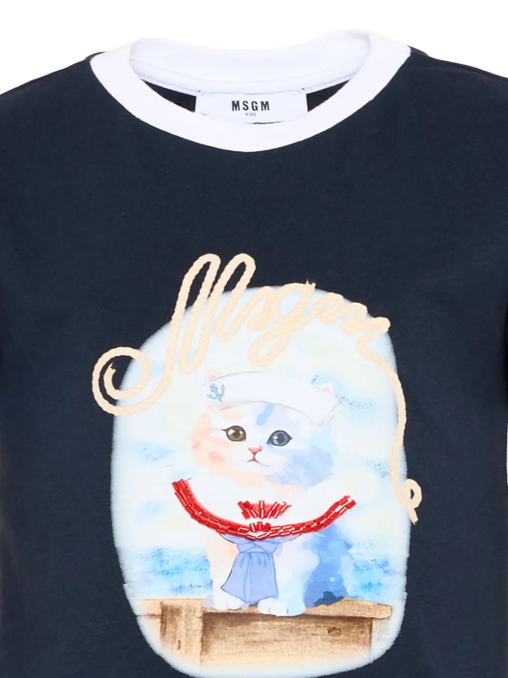 Msgm Graphic-print T-shirt In Multi