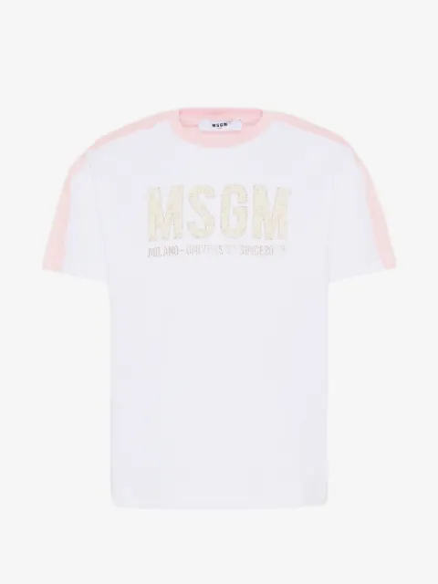 MSGM Kids logo-appliqué short-sleeve T-shirt