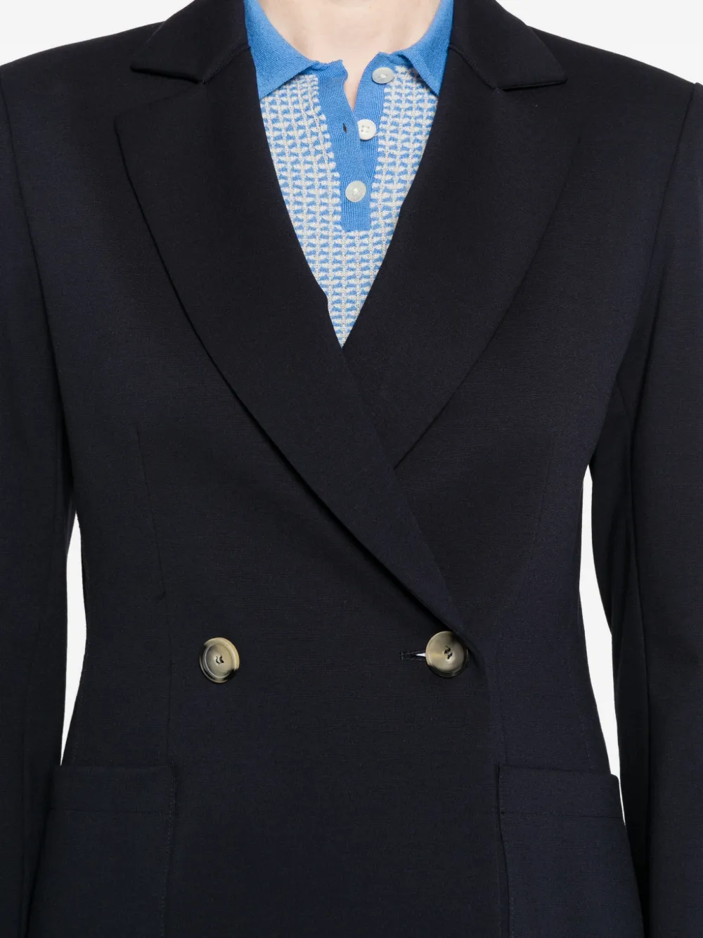 Harris Wharf London Blazer met dubbele rij knopen Blauw