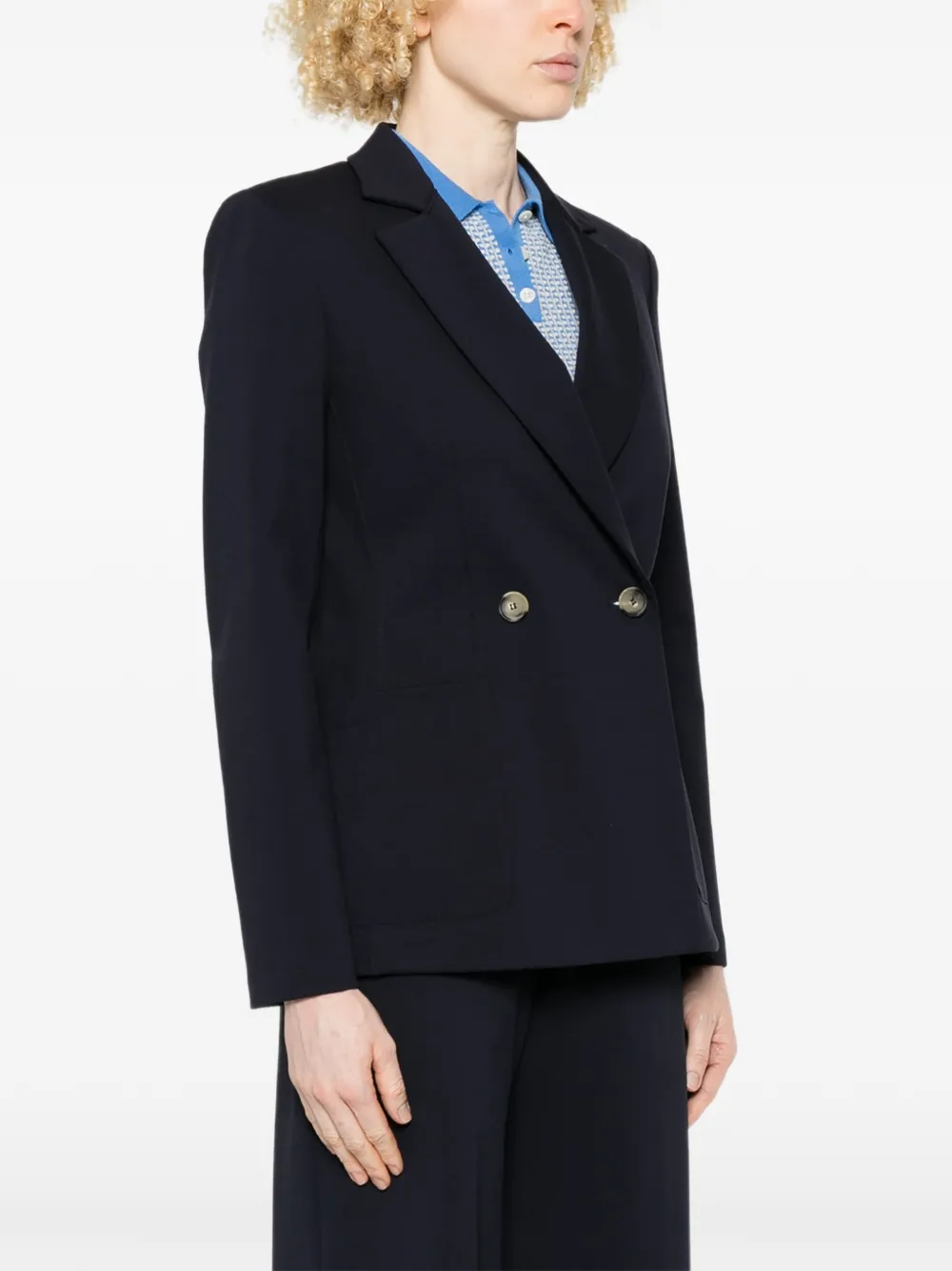 Harris Wharf London Blazer met dubbele rij knopen Blauw