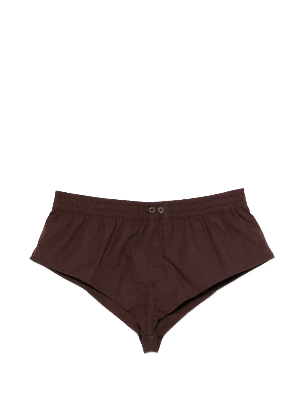 ENTIRE STUDIOS Pixie buttoned mini shorts - Marrone