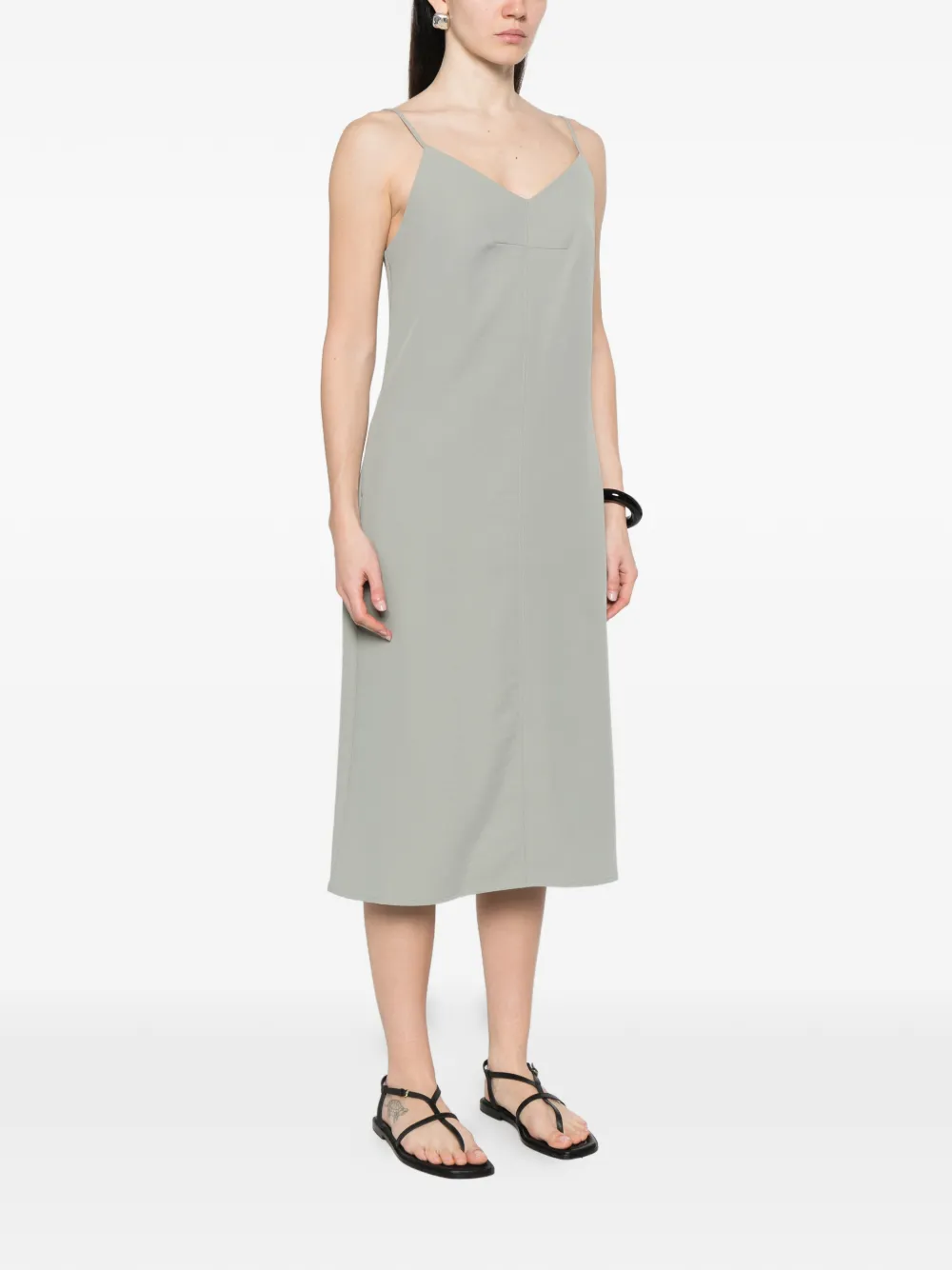  Calvin Klein Spaghetti-strap Midi Dress - Green 