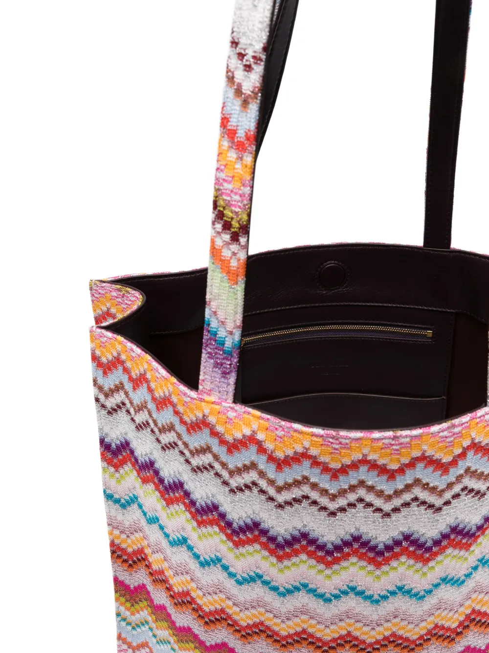 Missoni Schoudertas met zigzag-patroon Roze