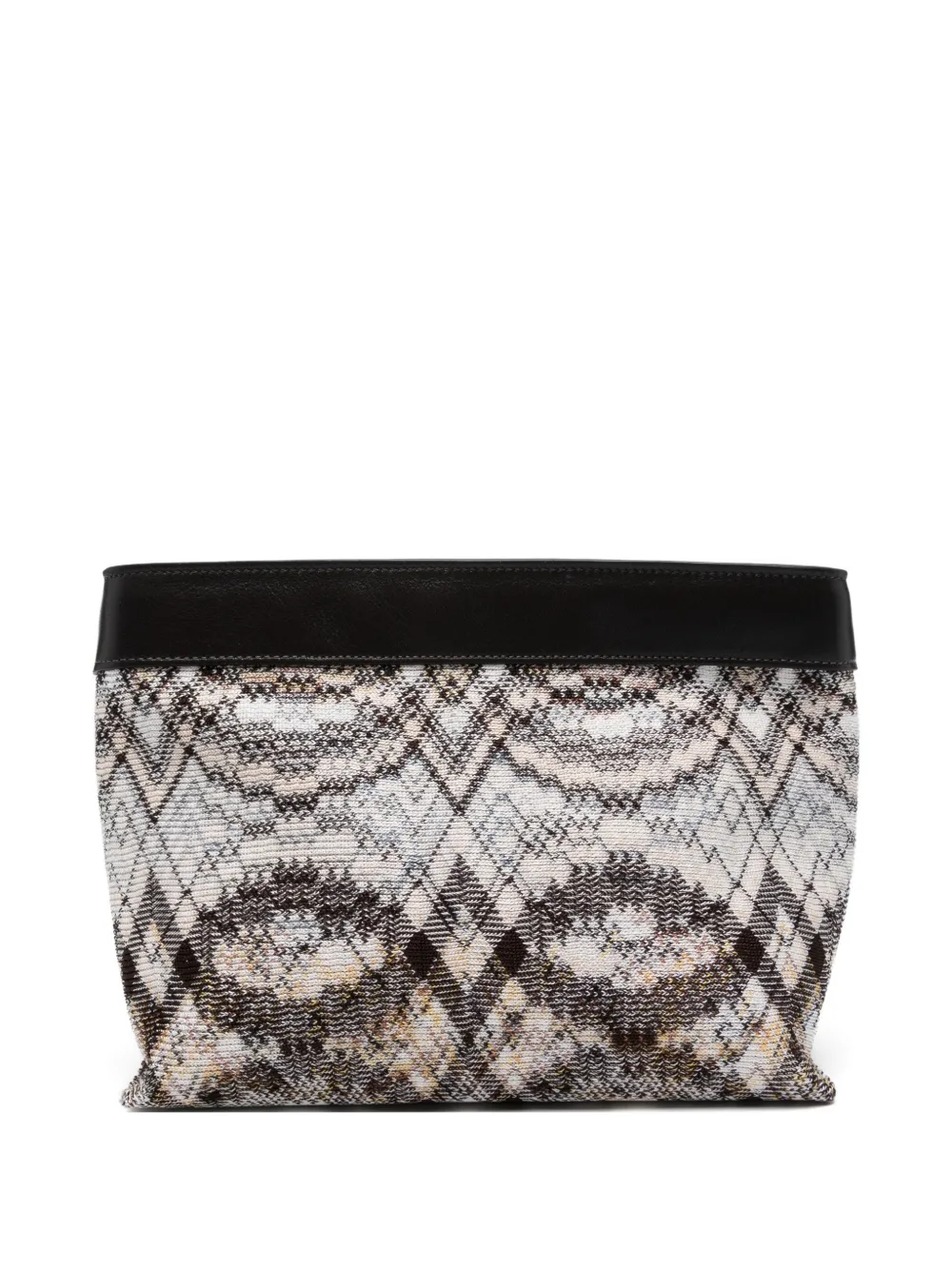 Missoni patterned trim shoulder bag - Marrone