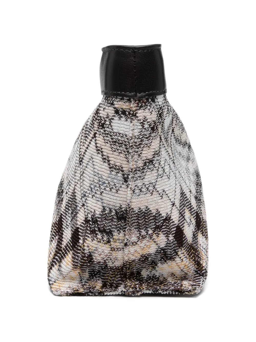 patterned trim shoulder bag