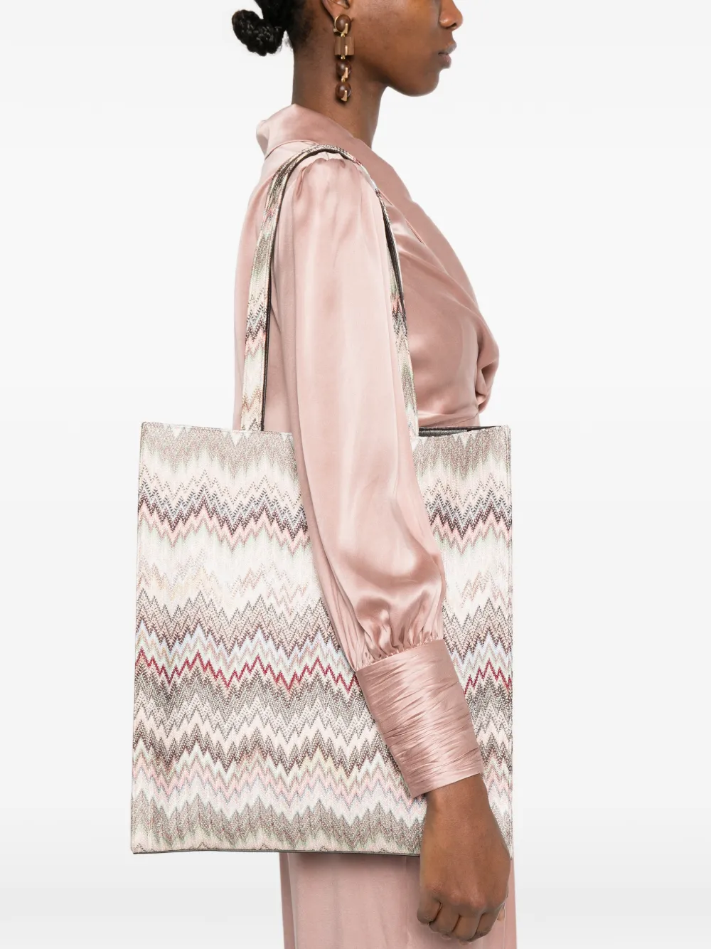  Missoni Zigzag Shoulder Bag - Brown 