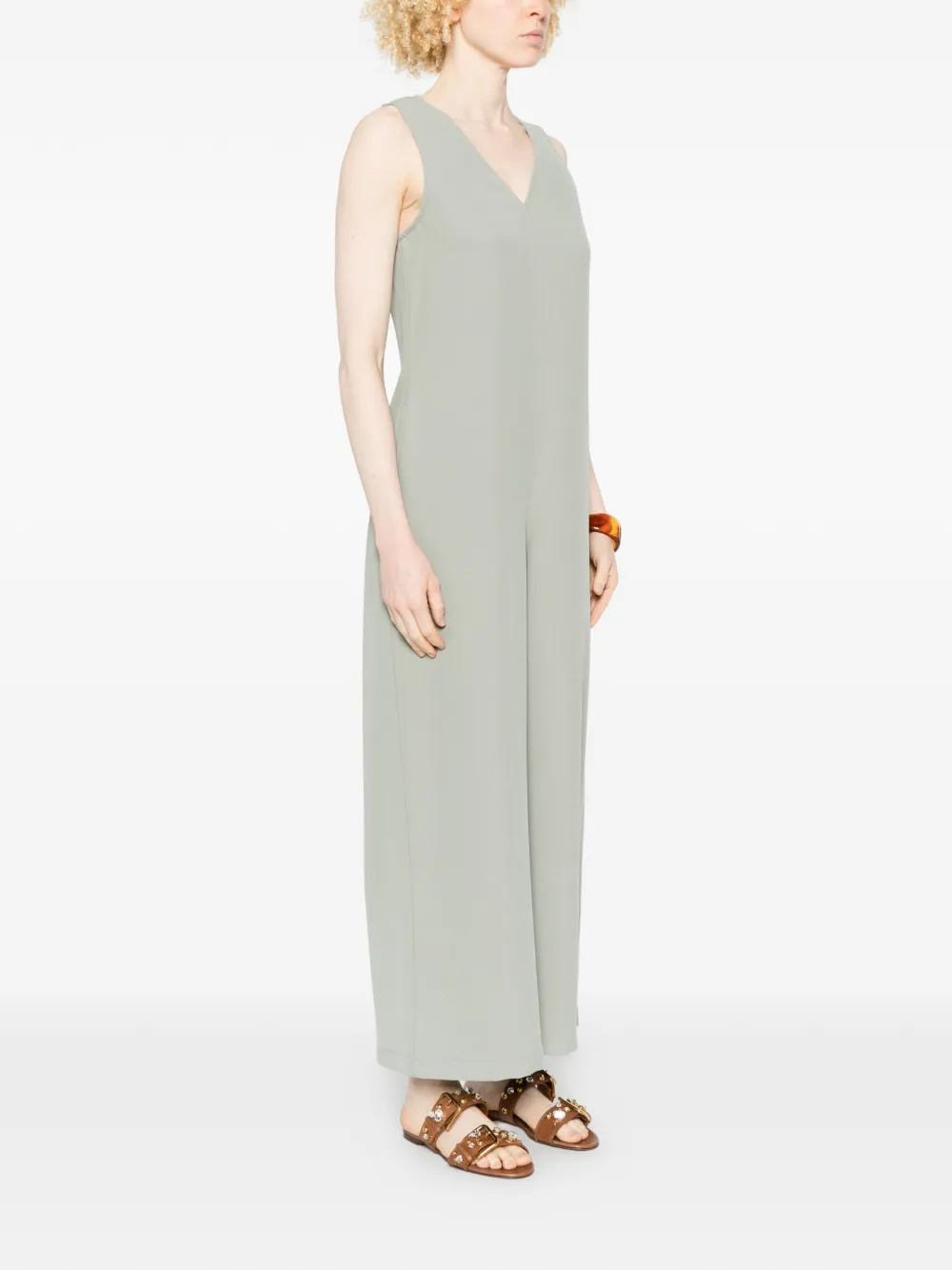  Calvin Klein V-neck Jumpsuit - Green 