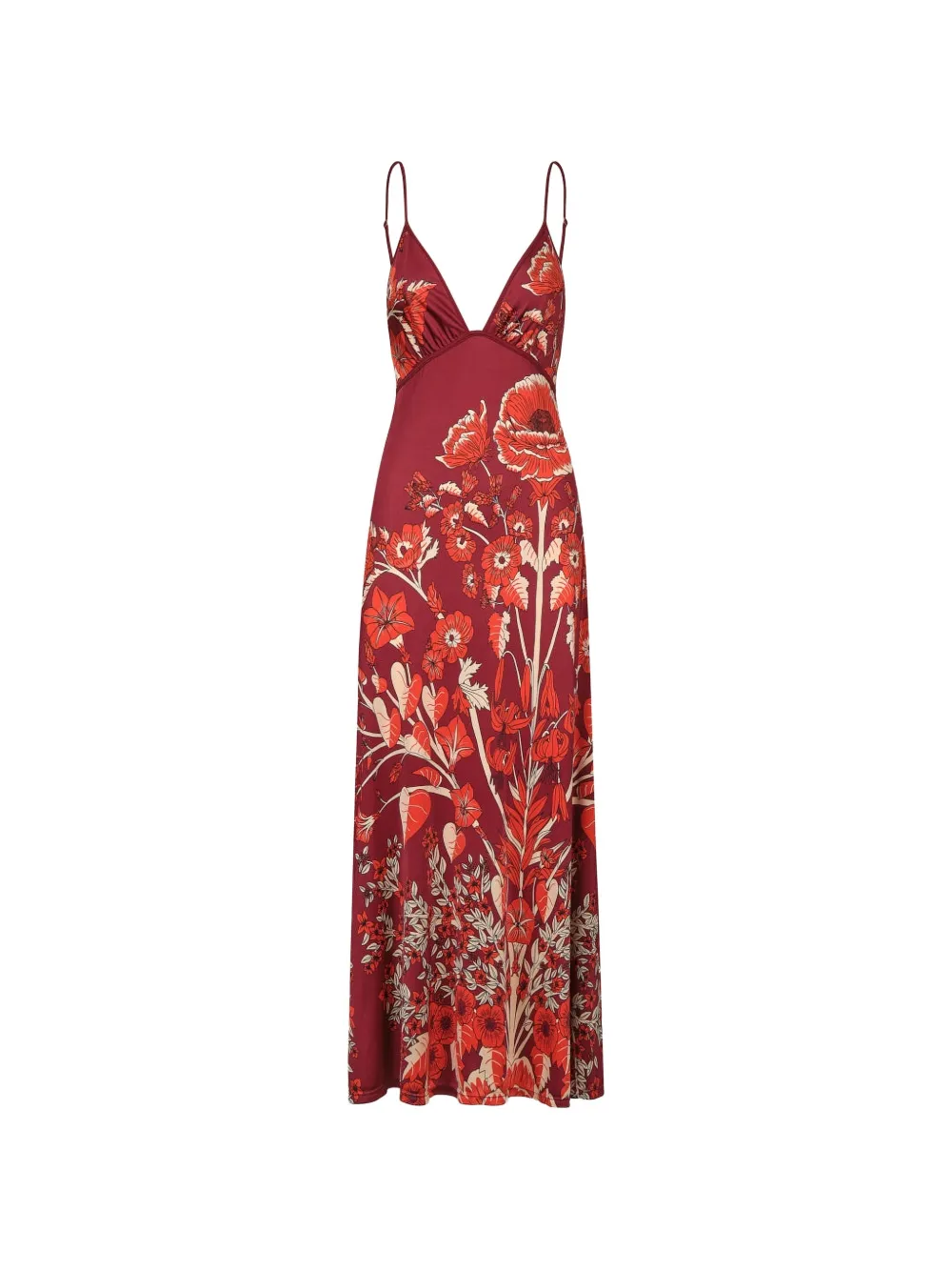 Johanna Ortiz Sendero De Astromelias floral-pattern maxi dress - Rosso