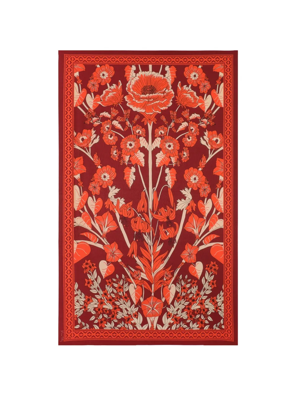 Johanna Ortiz Tropical Chinoiserie scarf - Rosso