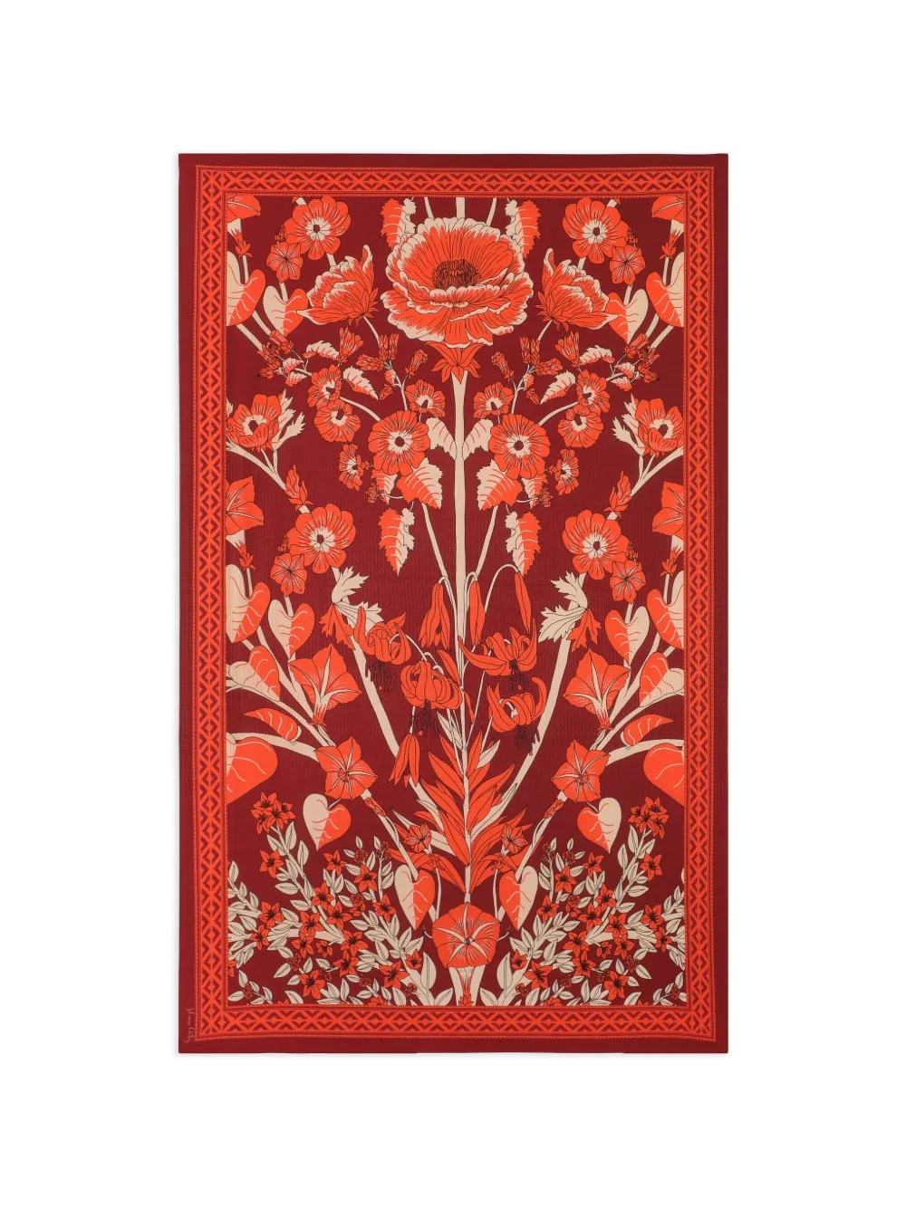 Johanna Ortiz Tropical Chinoiserie scarf - Rosso