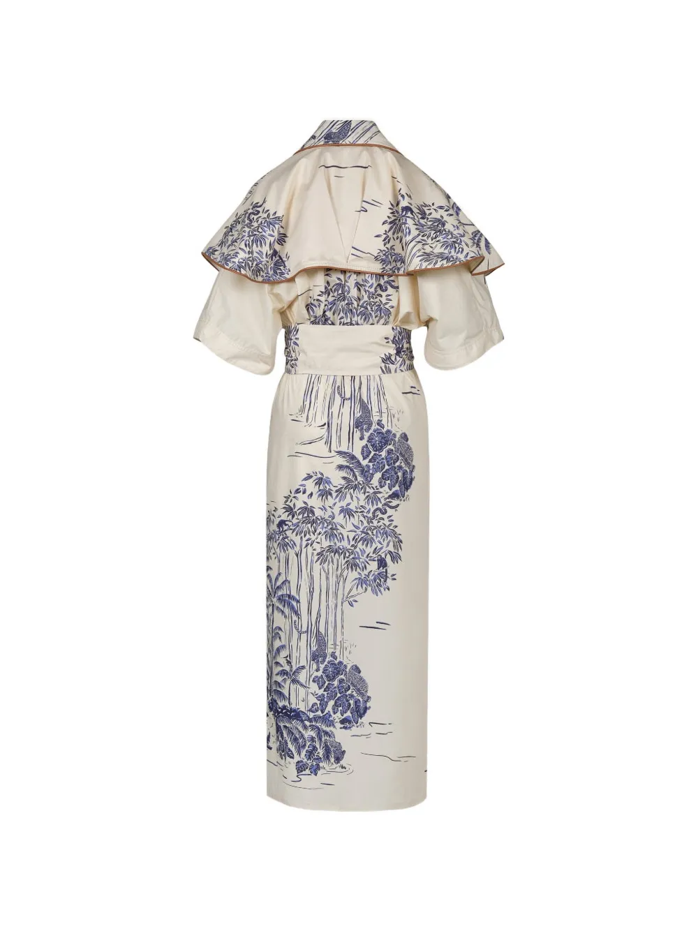 Johanna Ortiz Paper Flower trenchcoat met bloemenprint Beige
