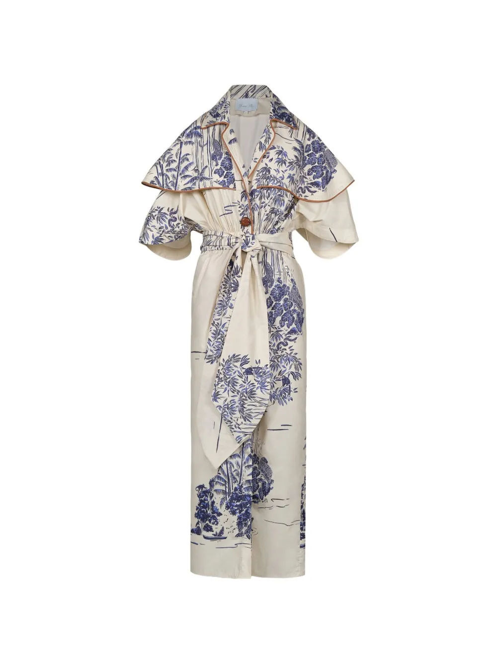 Johanna Ortiz Paper Flower trenchcoat met bloemenprint Beige