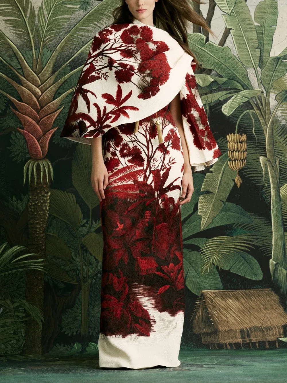 Plentiful Qualities Floral-Pattern Midi Dress