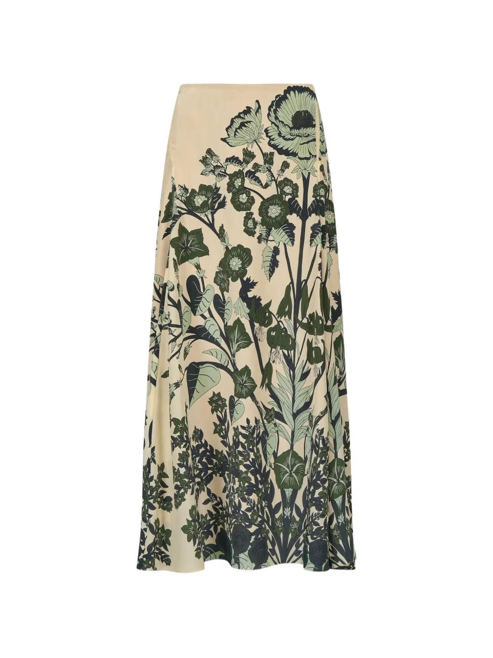 Johanna Ortiz Poems Of The Sea floral-print midi skirt - Toni neutri