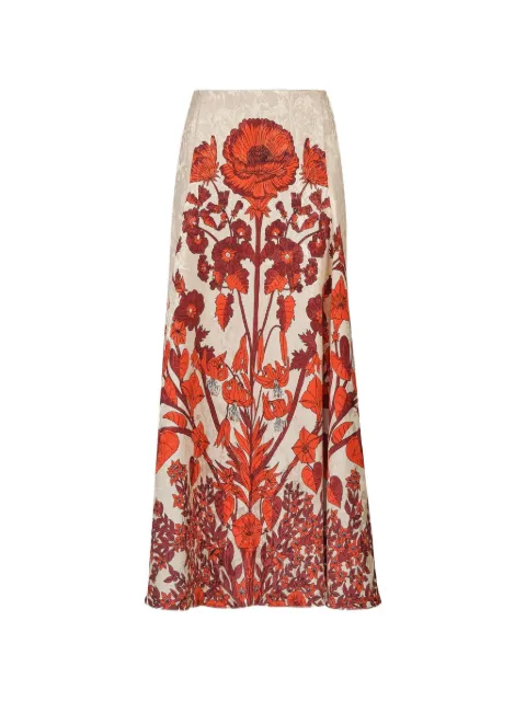 Johanna Ortiz Encanto De Isla floral-pattern midi skirt