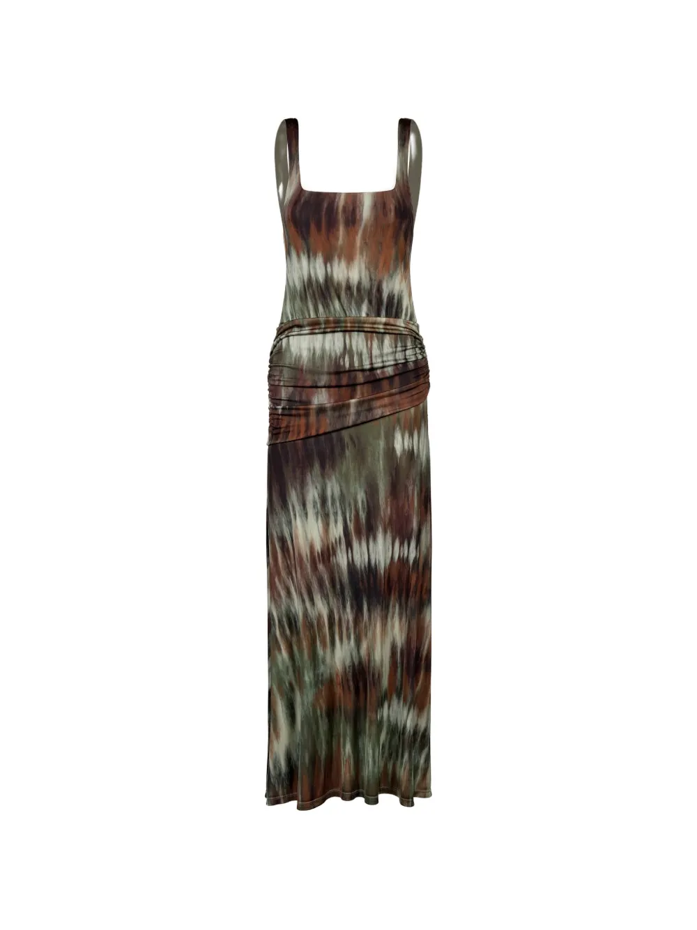 Johanna Ortiz Plant Of Joy abstract-pattern midi dress - Marrone