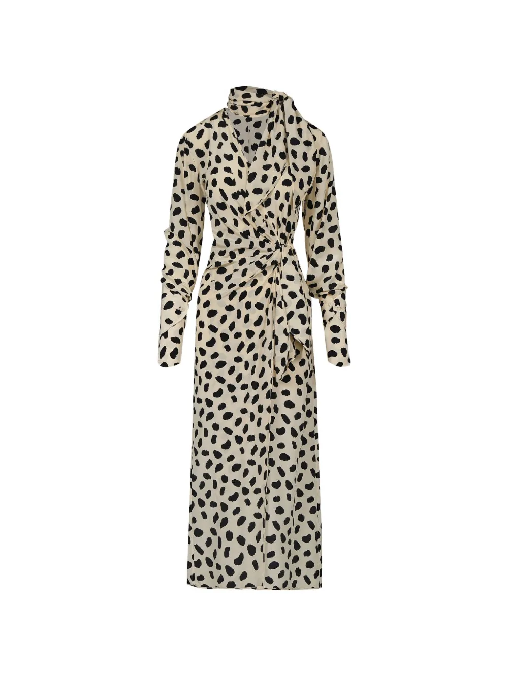 Johanna Ortiz Ollantay animal-print V-neck midi dress - Toni neutri