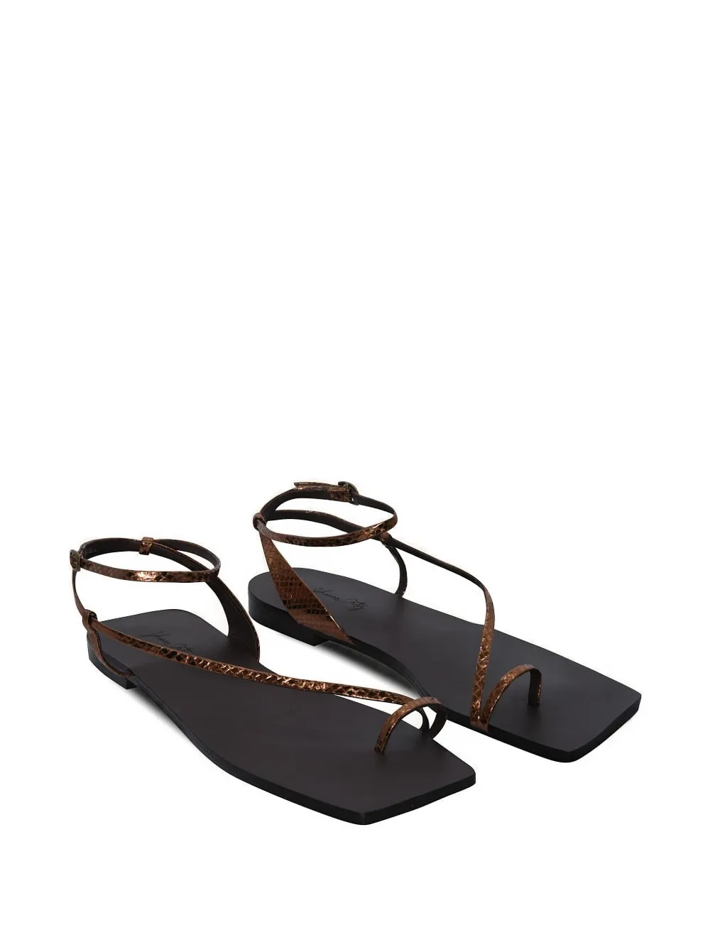 Johanna Ortiz Flamenco Echoes leather sandals - Marrone