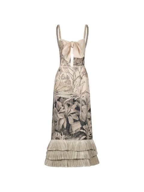 Johanna Ortiz Invictus graphic-pattern midi dress