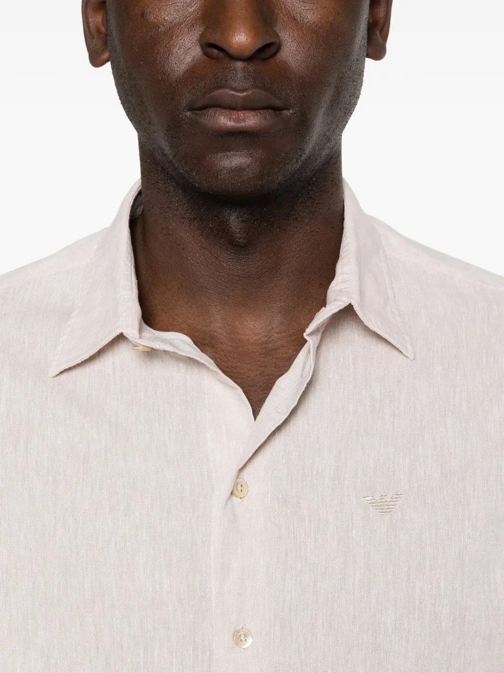 Emporio Armani Overhemd met lange mouwen Beige