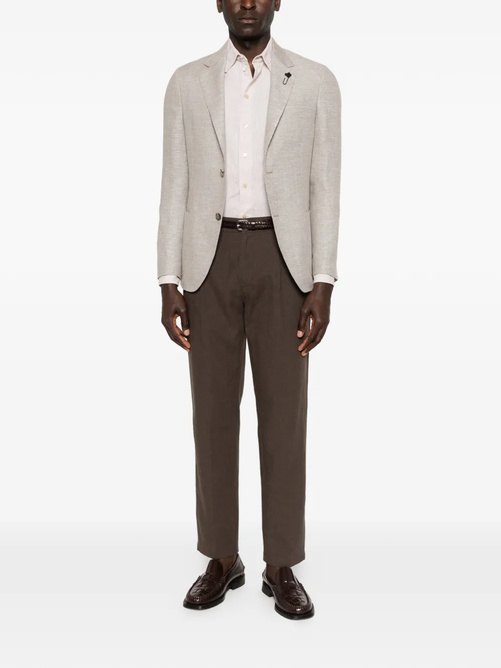 Emporio Armani ロングスリーブ シャツ | ニュートラル | FARFETCH JP