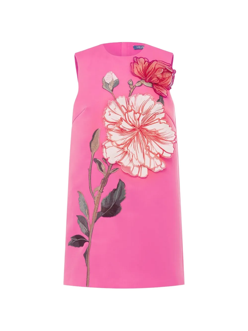 Leo Lin Yvonne floral-appliqué mini dress - Rosa