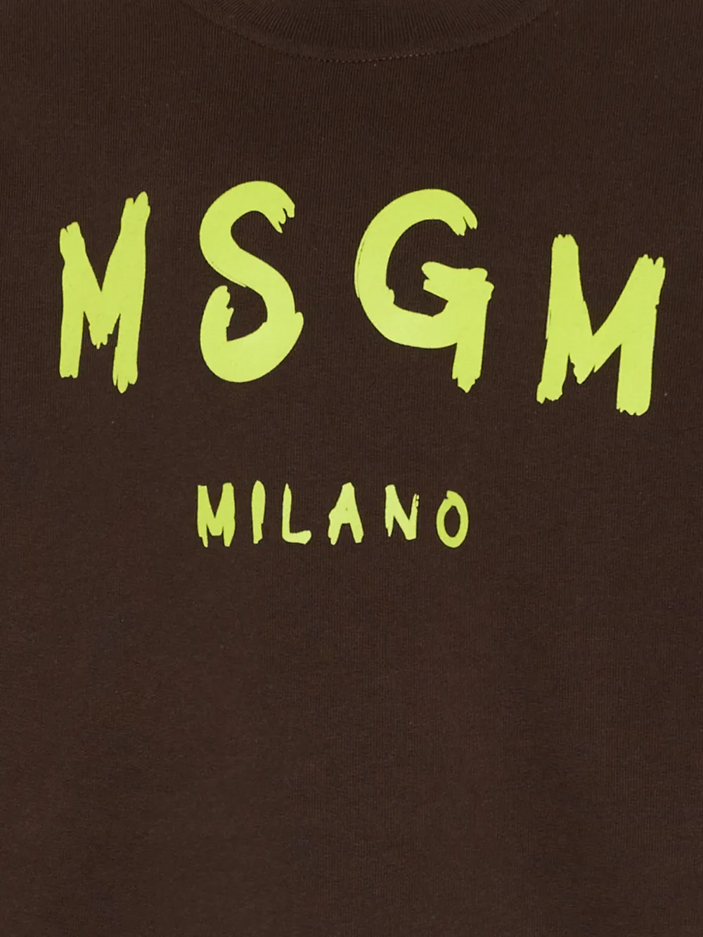 MSGM Kids Sweater met logodetail en ronde hals Bruin