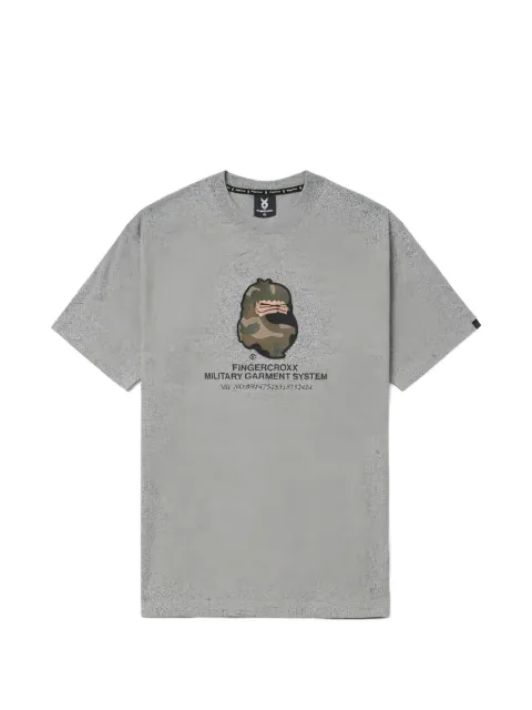 FINGERCROXX camouflage appliqué T-shirt