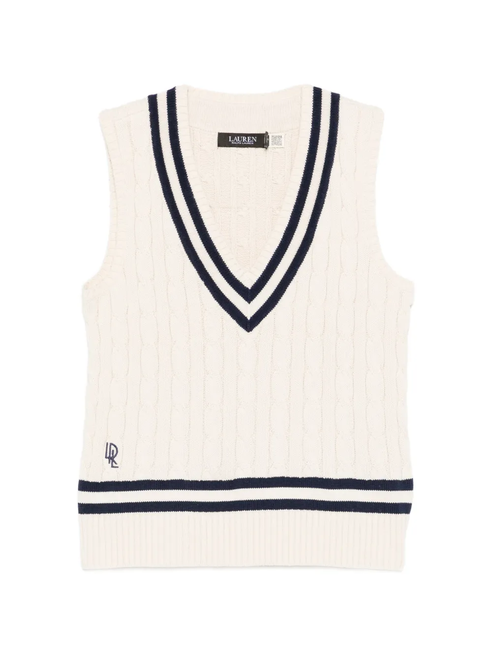 Lauren Ralph Lauren striped V-neck vest - Toni neutri