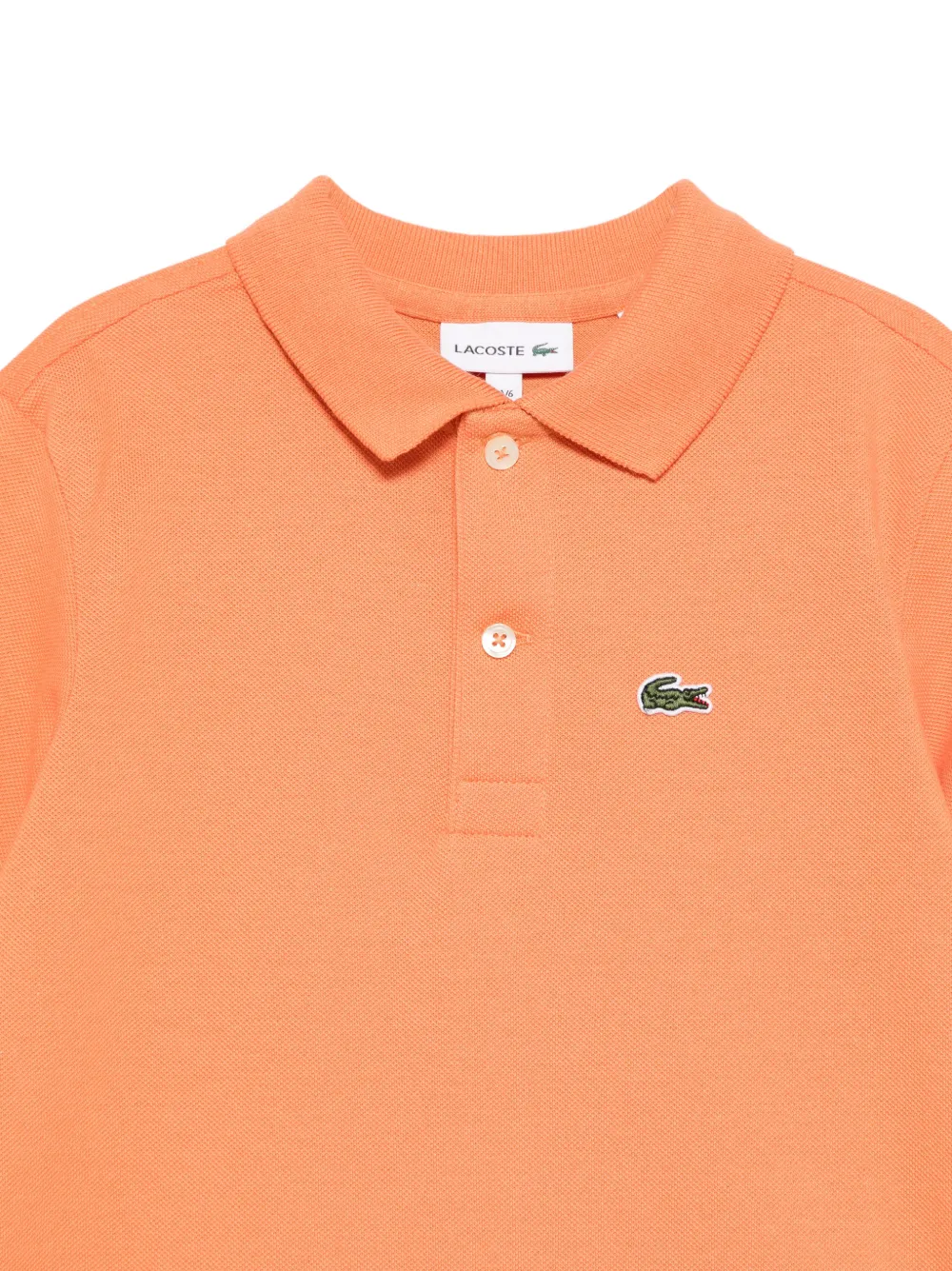 Lacoste Kids Poloshirt met piqué textuur Oranje