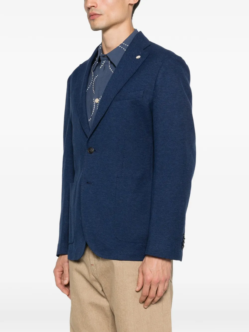 Manuel Ritz Blazer met speld detail Blauw