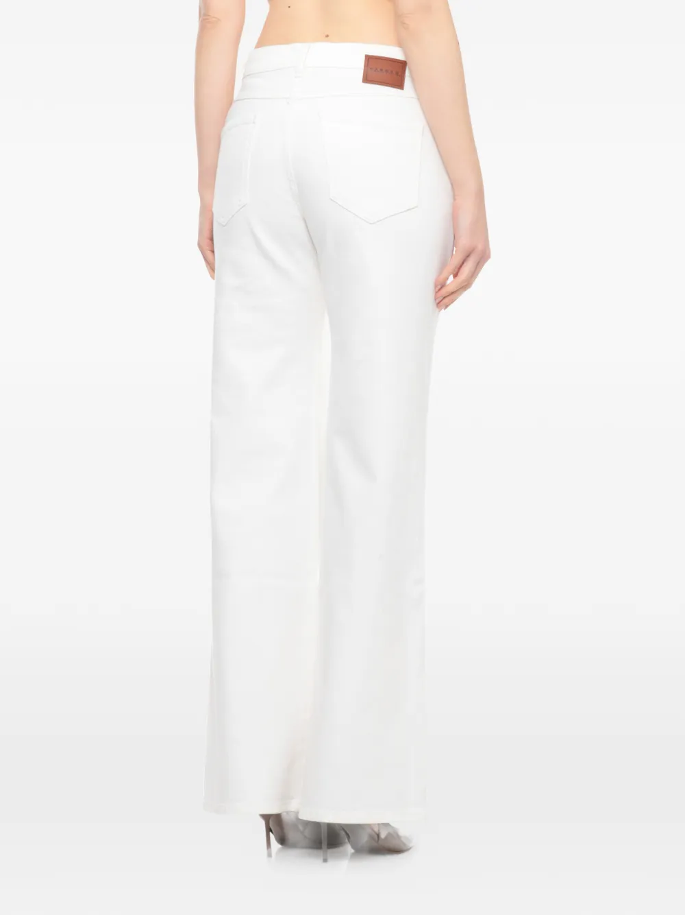  P.a.r.o.s.h. Belt-loops Five-pockets Jeans - White 