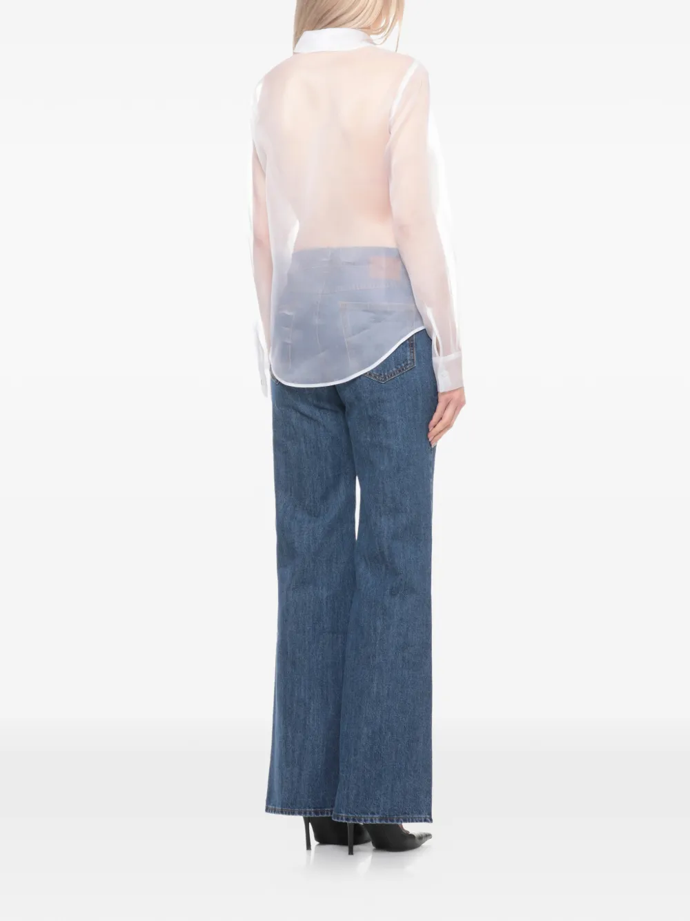 P.A.R.O.S.H. blouse van bloemenkant Wit