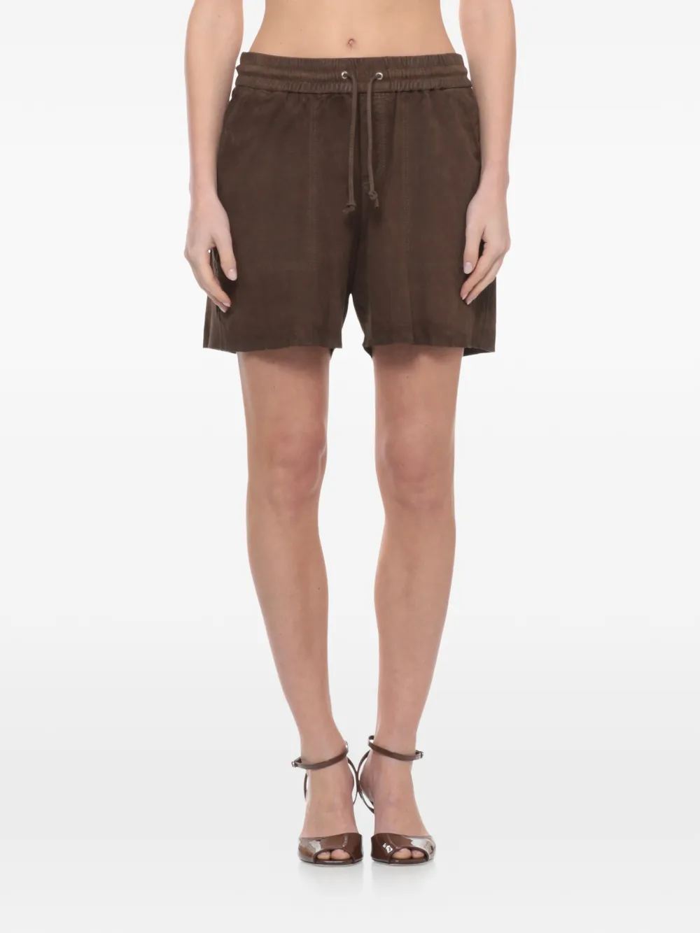  P.a.r.o.s.h. Drawstring Shorts - Brown 
