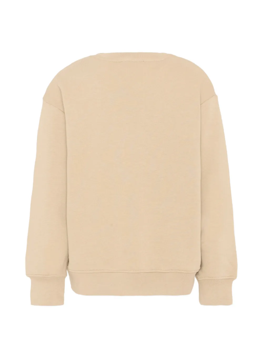 MSGM Kids Sweater met logodetail en ronde hals Beige