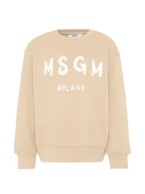 MSGM Kids Felpa girocollo con logo