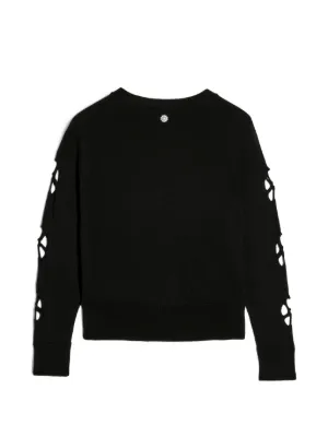 Simone Rocha　ニットカーディガン　パール Simone Rocha パールトリム カーディガン | ブラック | FARFETCH JP