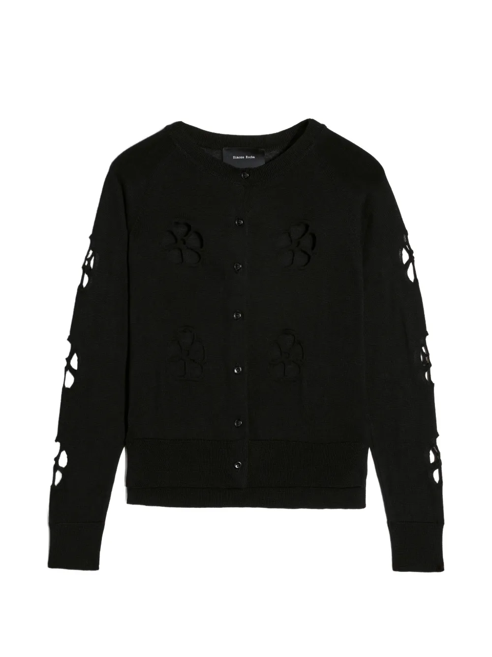 Simone Rocha Cardigan con dettaglio cut-out - Nero